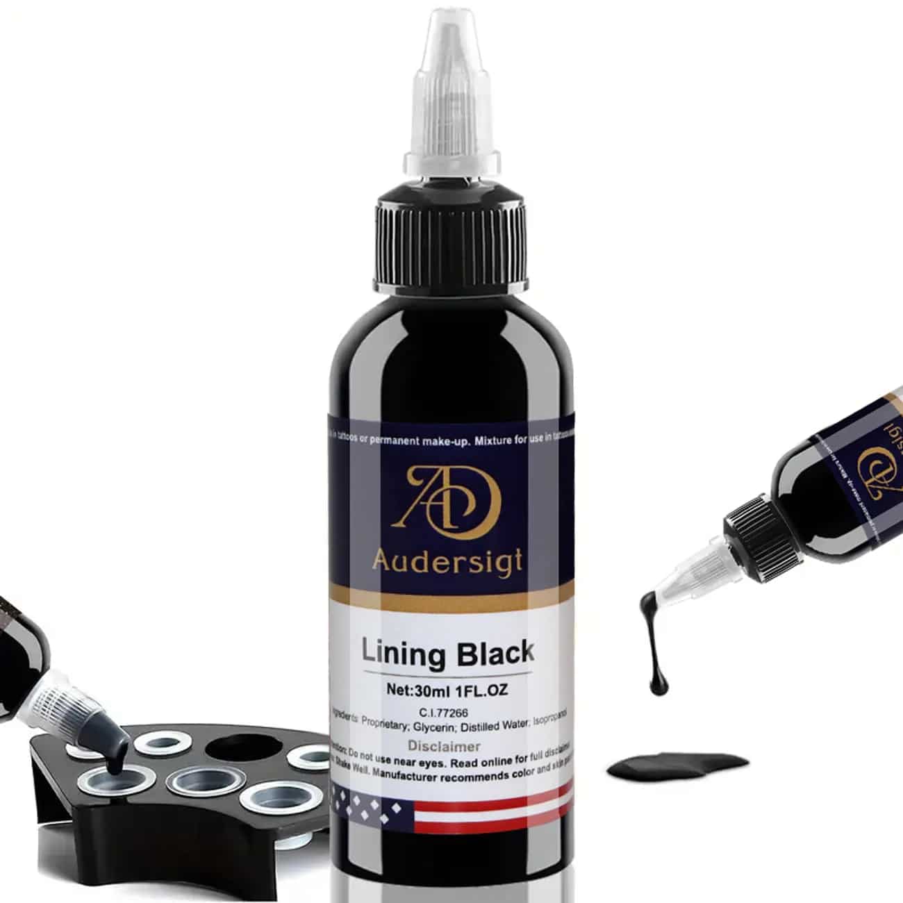 Colore del tatuaggio professionale nero da 1,01 OZ - immagine 1