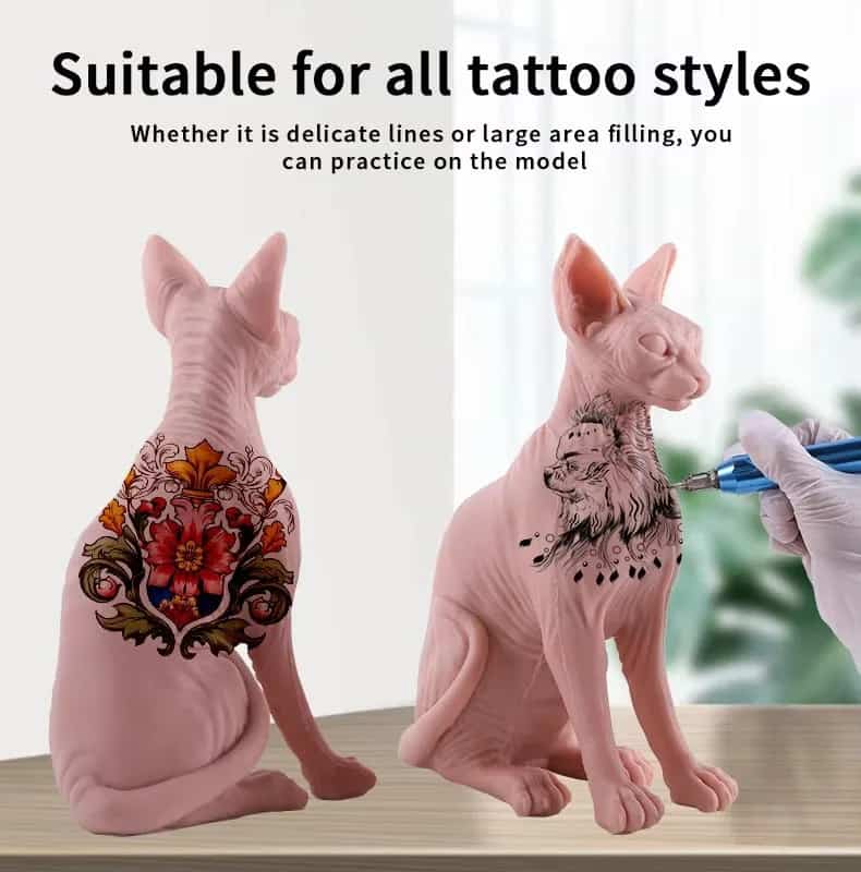 3D Silicone Cat Tattoo Practice Model