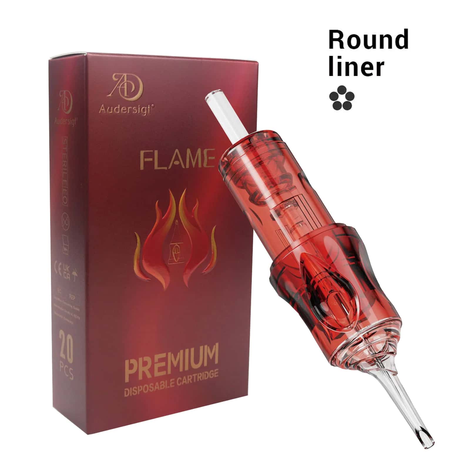 Flame Round Liner Tattoo Cartridges