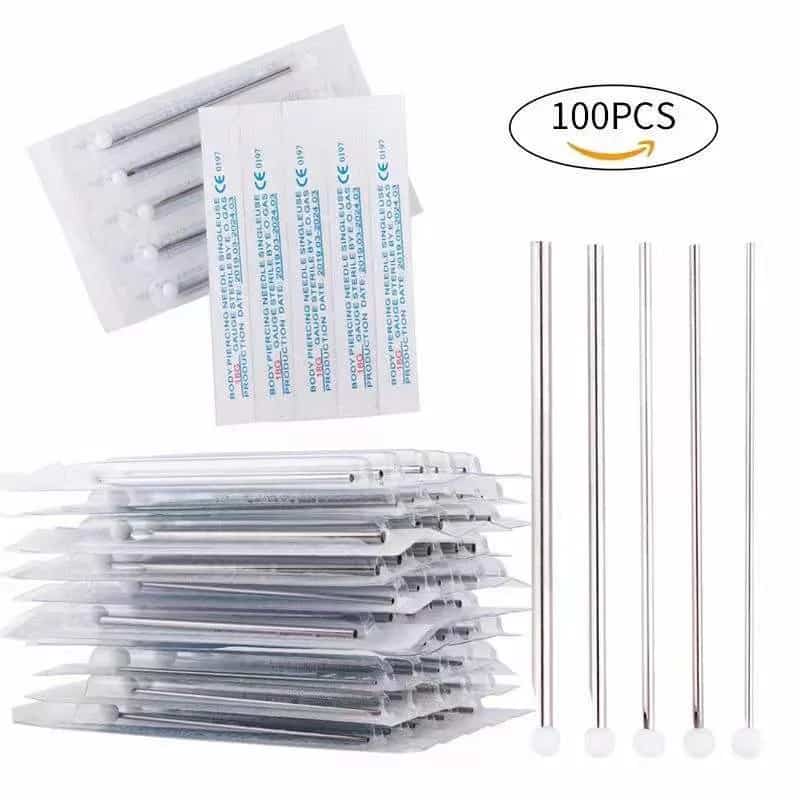 100 pcs Disposable Body Piercing Needles