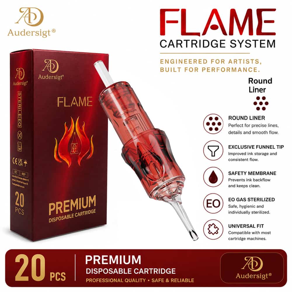 Flame Round Liner Tattoo Cartridges