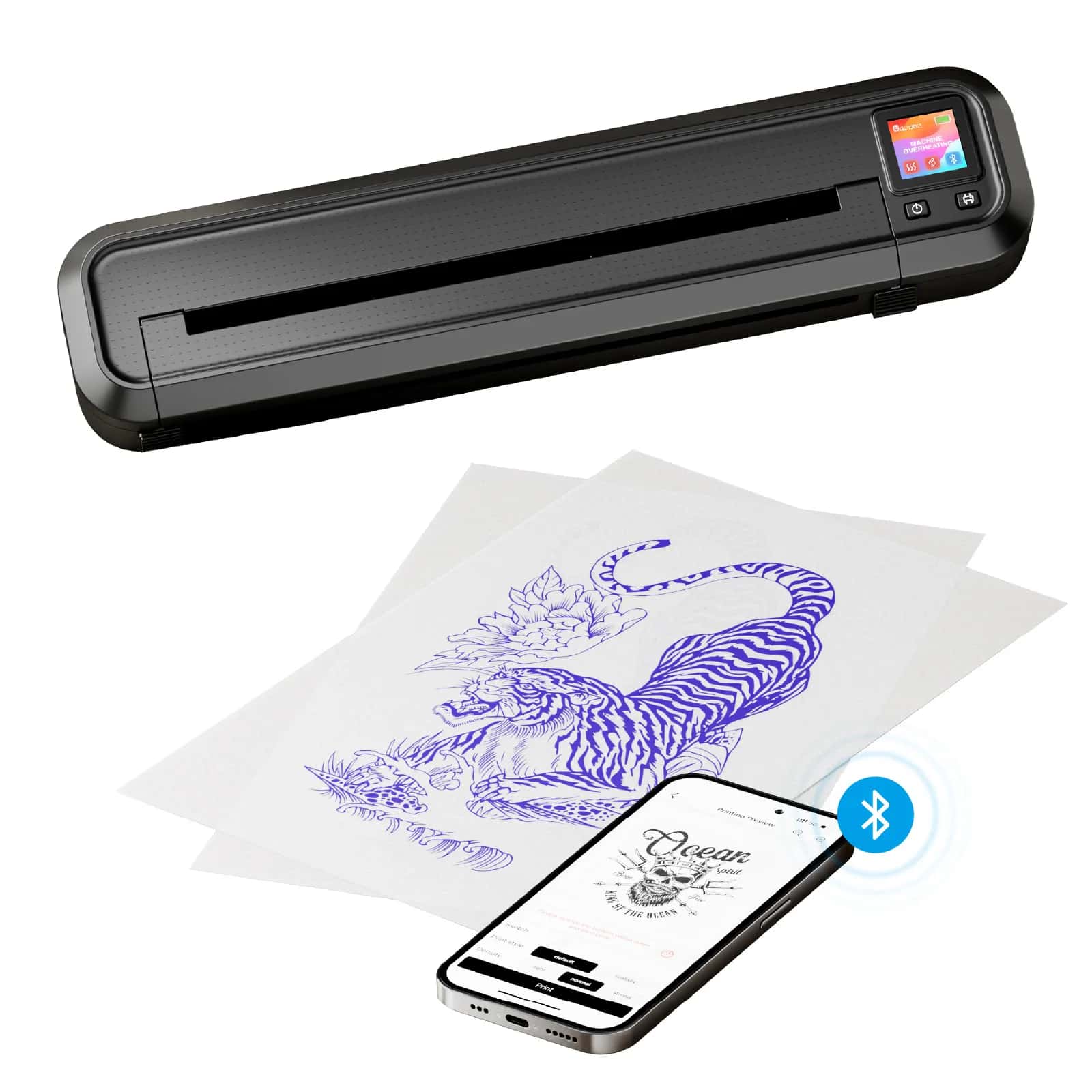 MHT500 Bluetooth Thermal Tattoo Stencil Printer