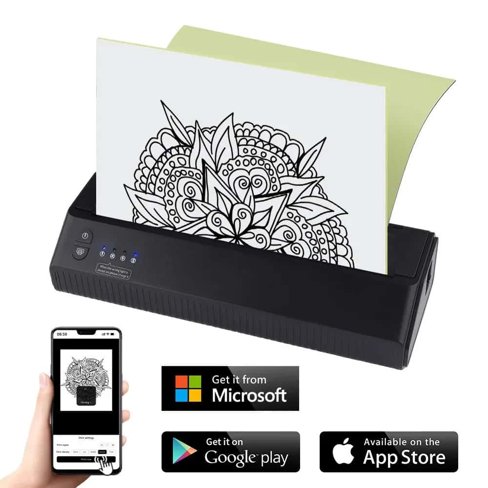 P8008 Mini Bluetooth Thermal Tattoo Stencil Printer