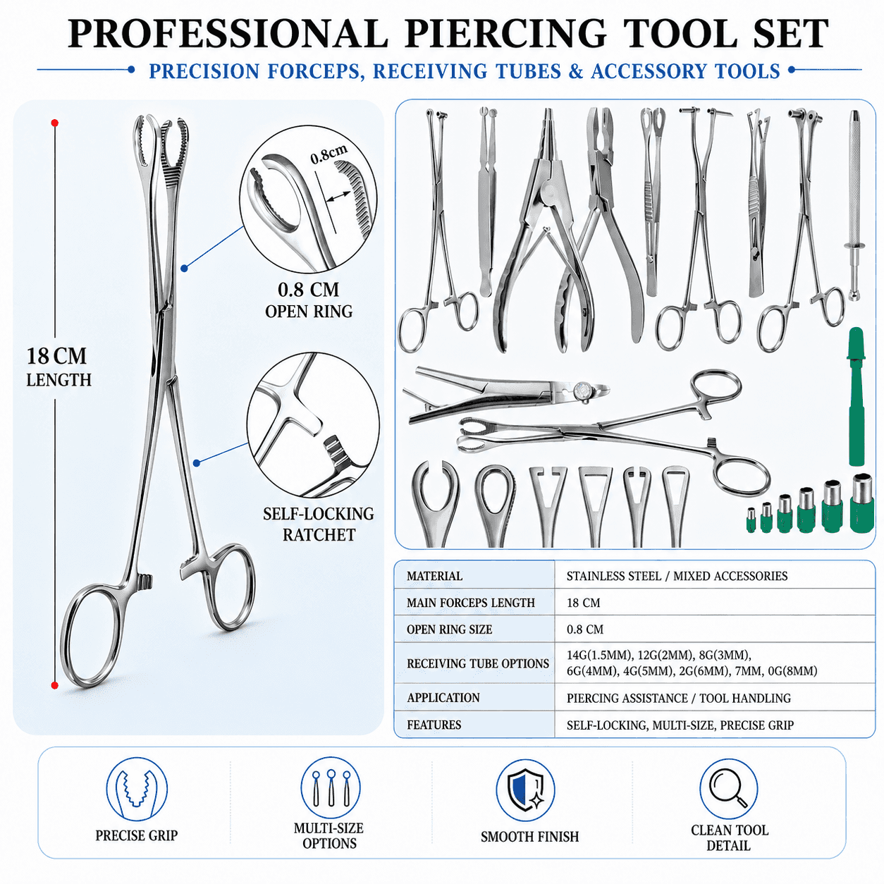 Stainless Steel Piercing Plier PR06