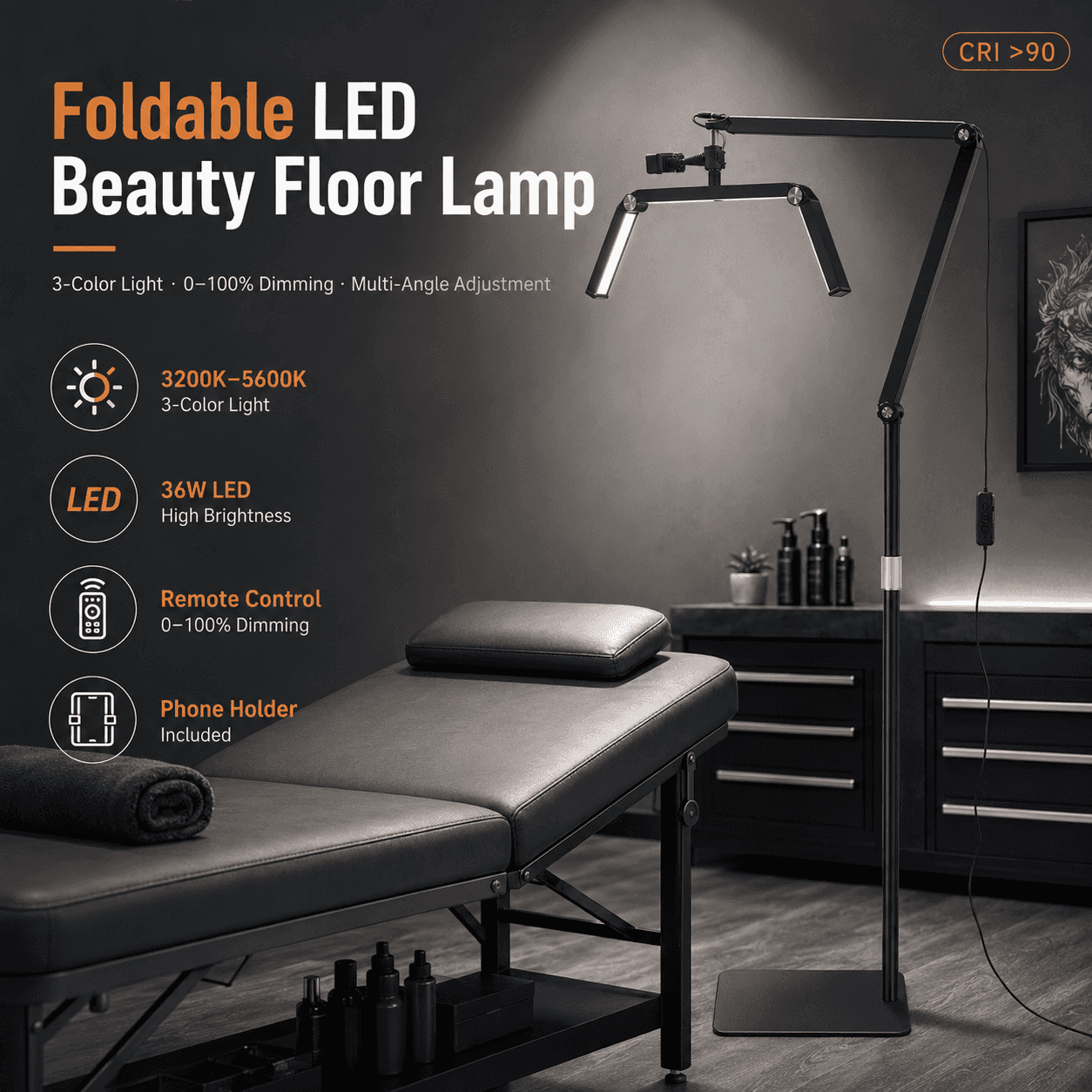 AC096 Foldable Floor Tattoo Work Light
