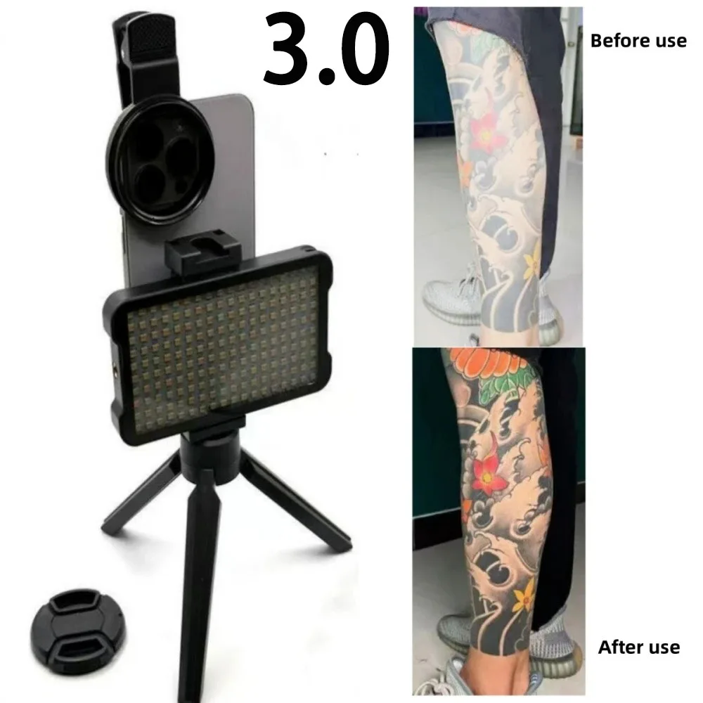 Kit de luz antirreflejo para fotografía de tatuajes 120 LED